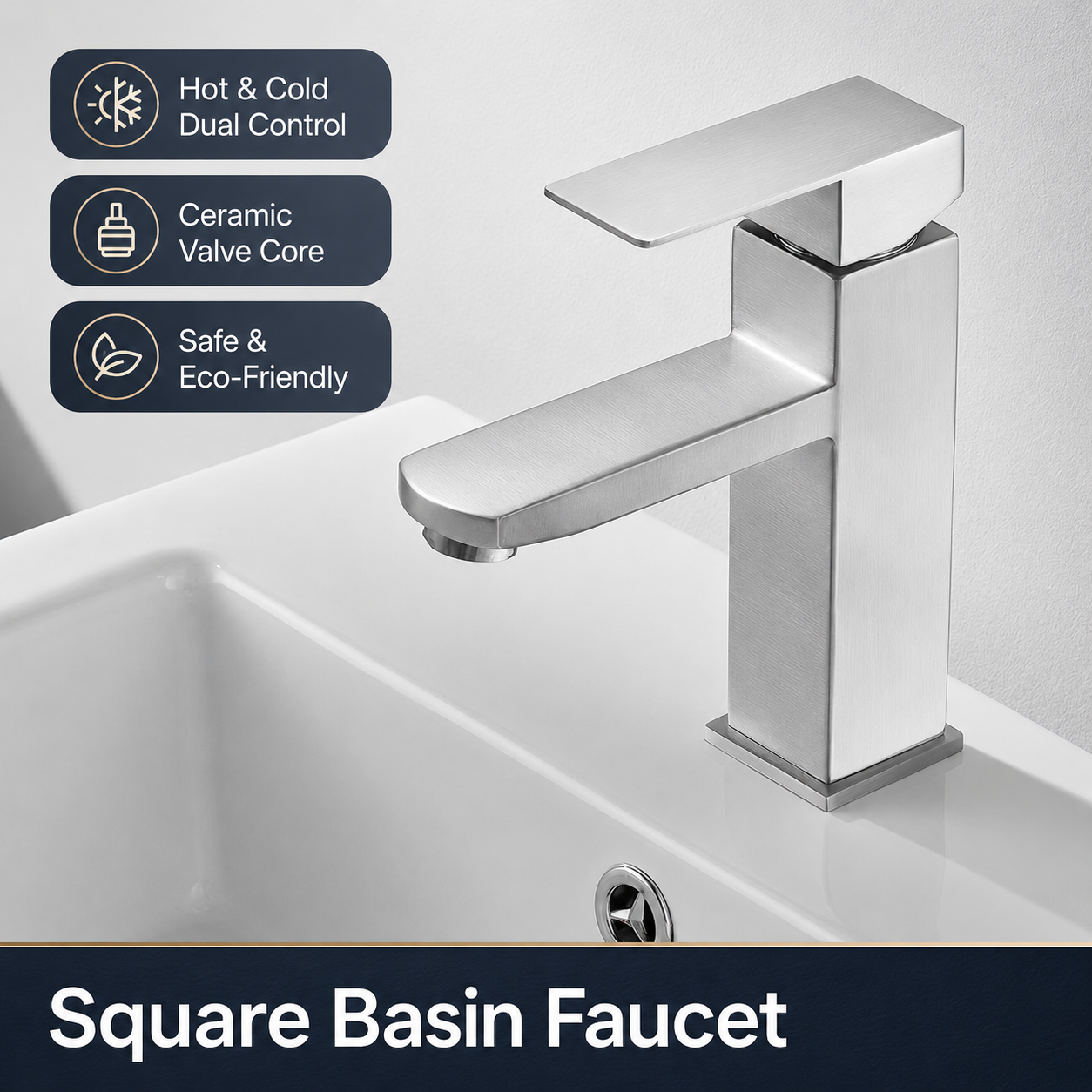 Home Bar Sink - Stainless Steel Bathroom Sink Faucet Hot