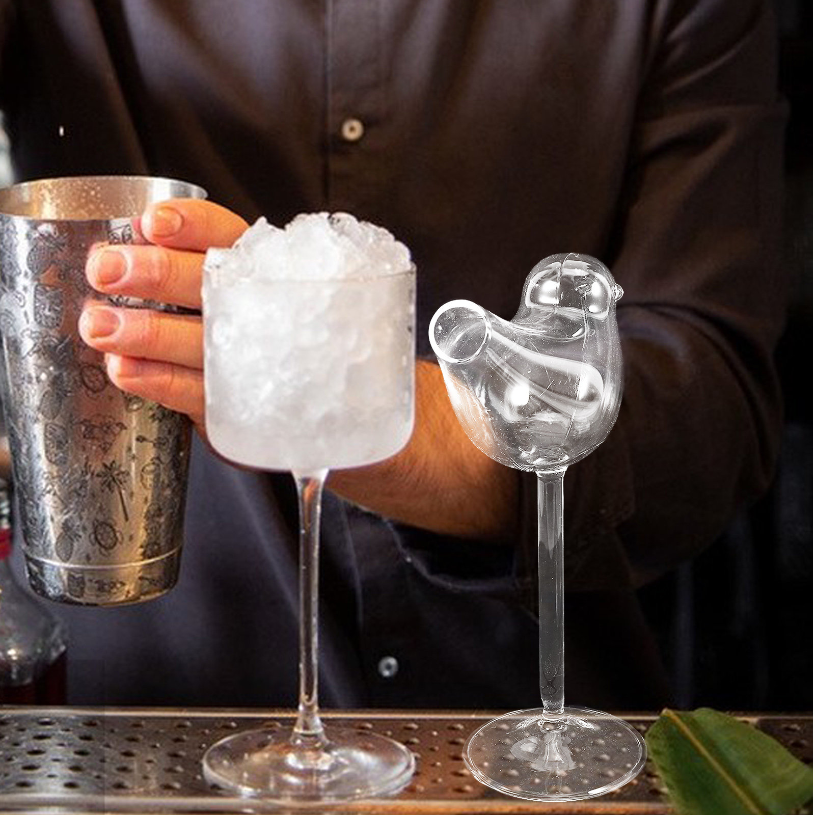 Home Bar Set - 4Pcs Smoke Cocktail Glasses Set Elegant