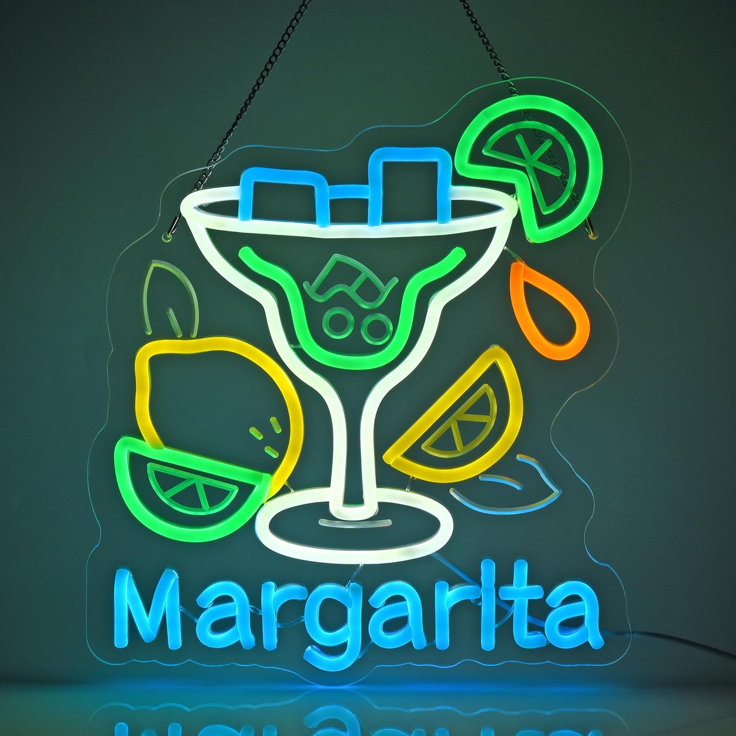 Home Bar And Kitchen - Margarita Neon Sign Wall Art Decoration