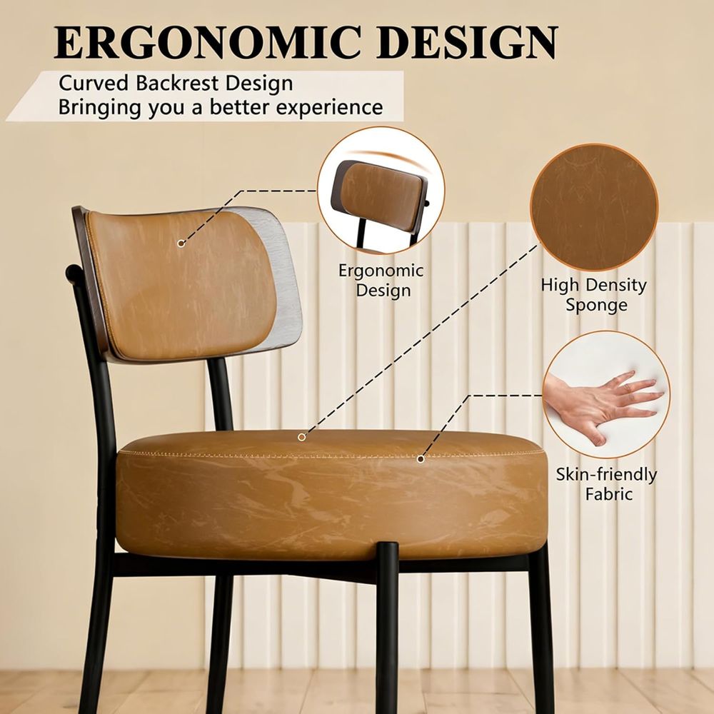 Brown Bar Stools Set o 3, Leat – Home Bar Stools recenzja i cena