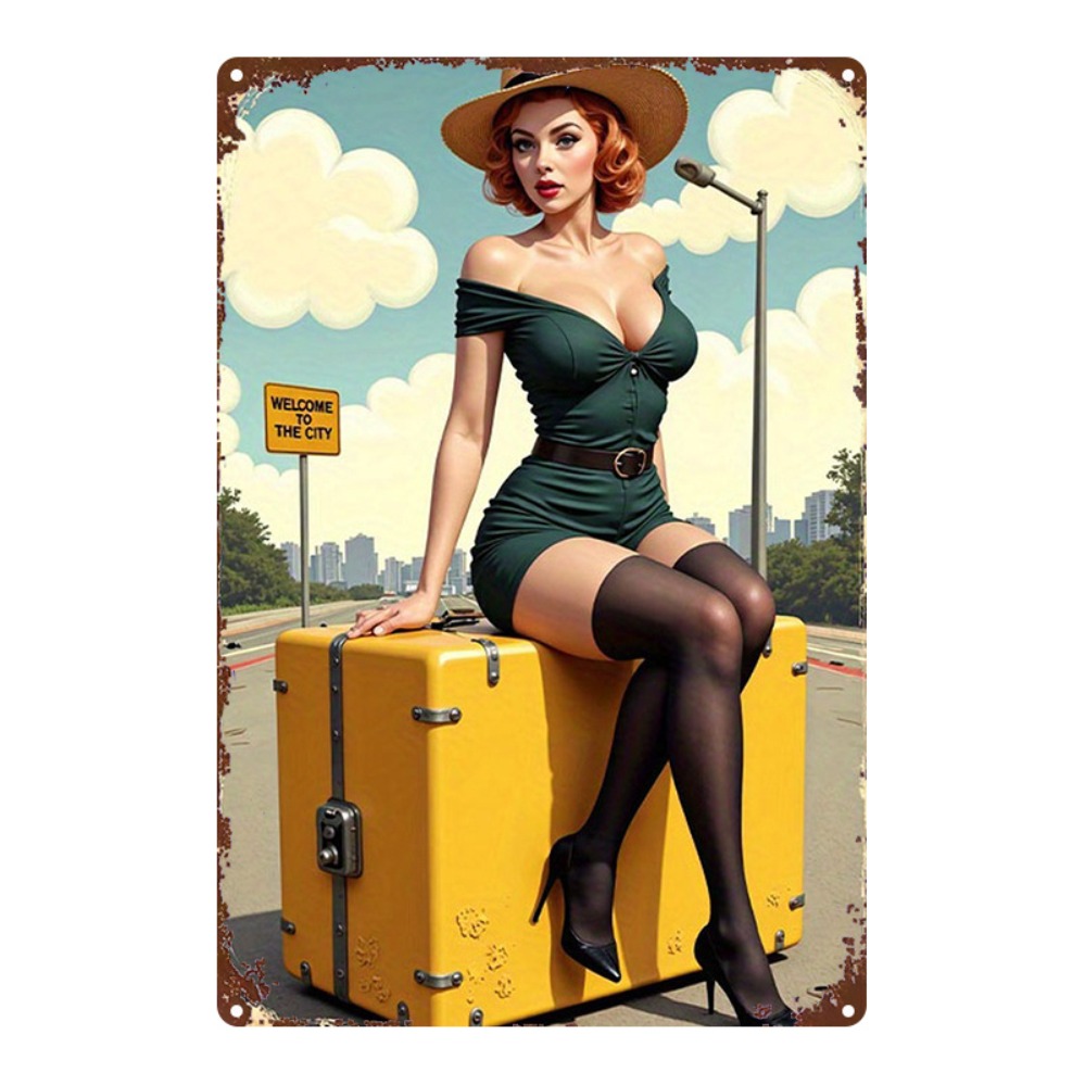 Vintage Beauty with Suitcase M – Home Bar And Kitchen recenzja i cena