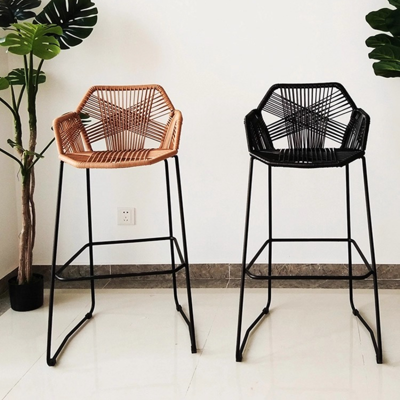 Scandinavian Rattan Bar Stool  – Home Bar Lounge recenzja i cena
