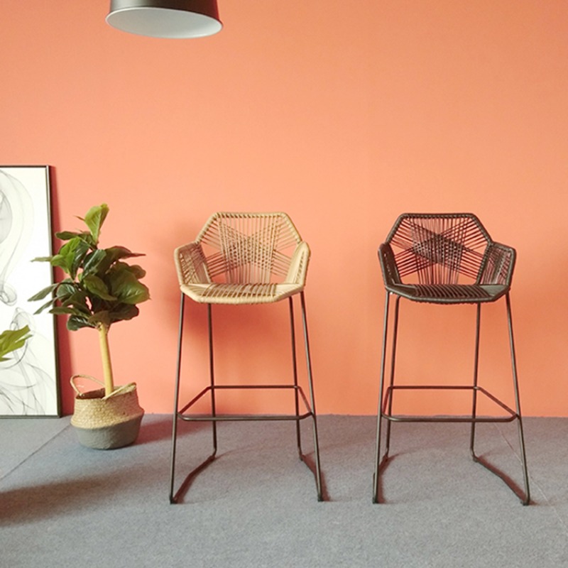 Scandinavian Rattan Bar Stool  – Home Bar Lounge recenzja i cena