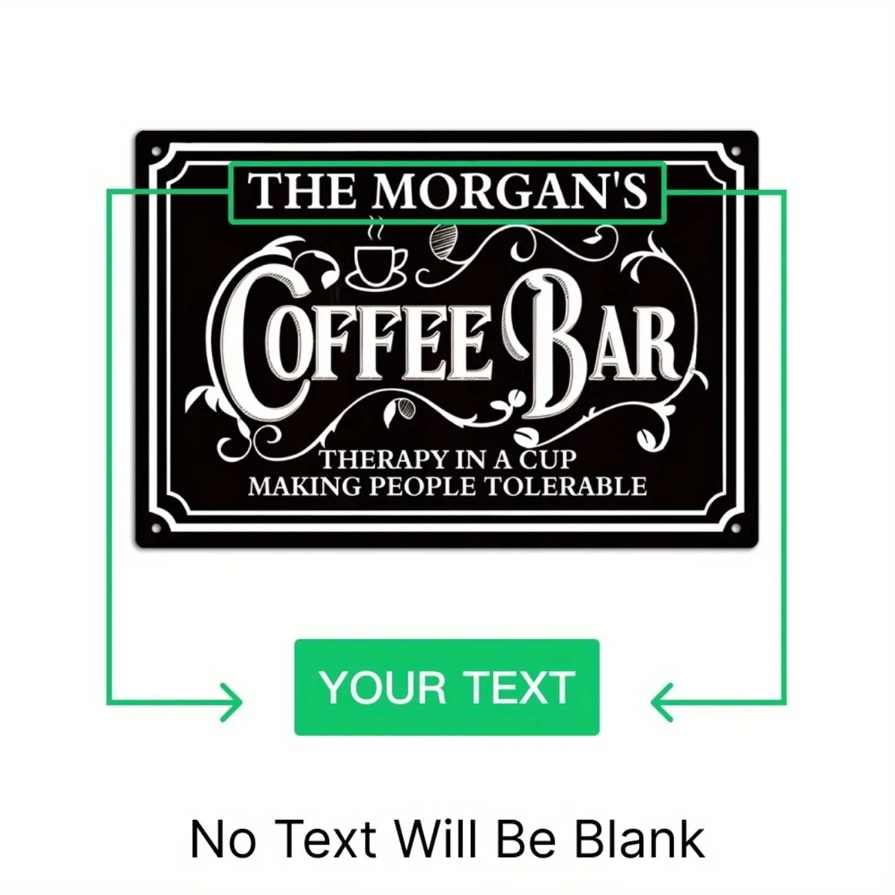1PC Custom Text The Morgan's C – Home Bar And Kitchen recenzja i cena