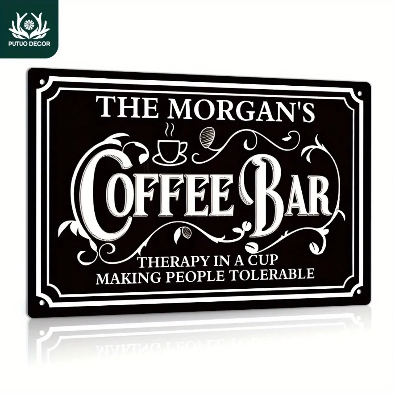 1PC Custom Text The Morgan's C – Home Bar And Kitchen recenzja i cena