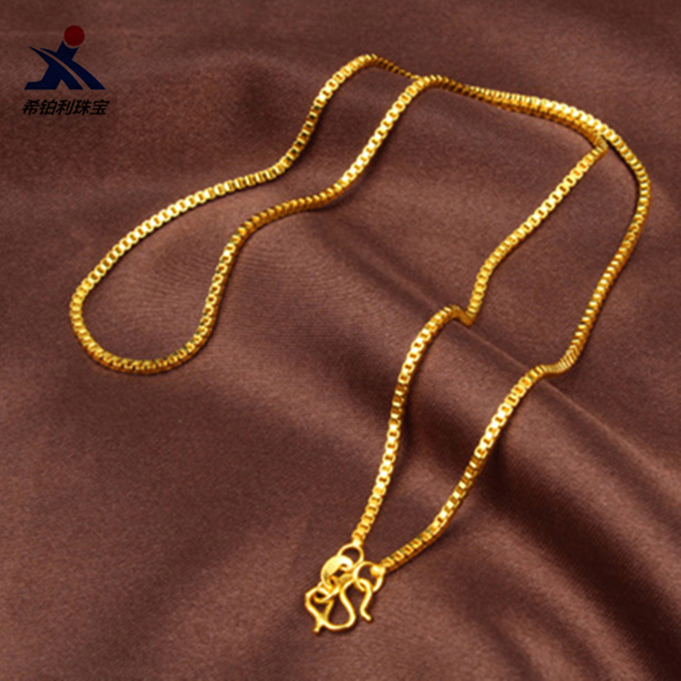 AU999 Box Chain Necklace Women – Bar Cart Gold recenzja i cena