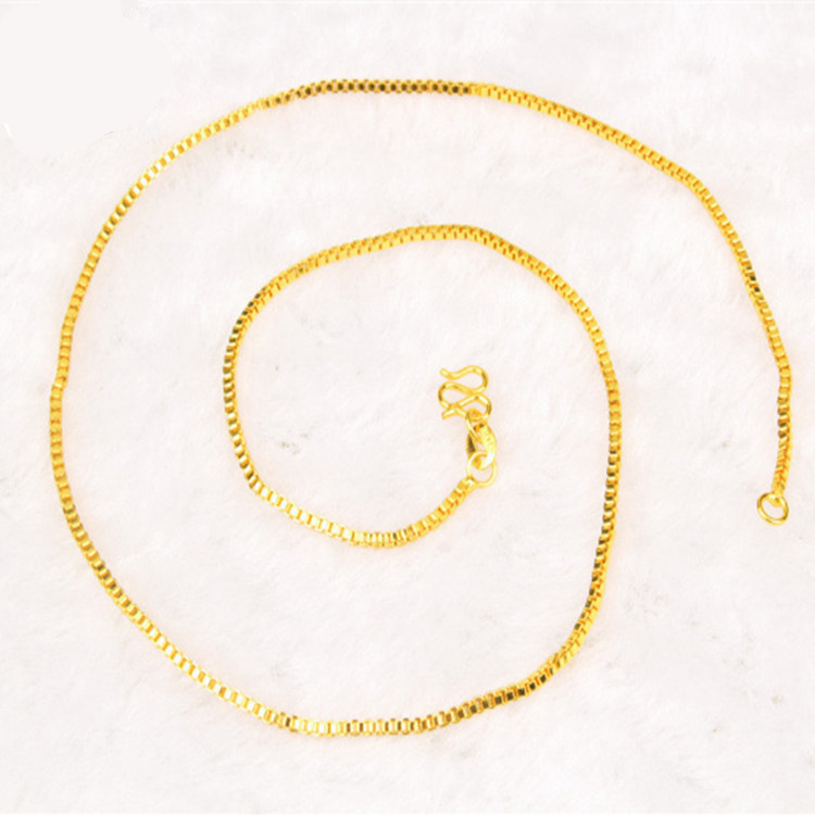 AU999 Box Chain Necklace Women – Bar Cart Gold recenzja i cena
