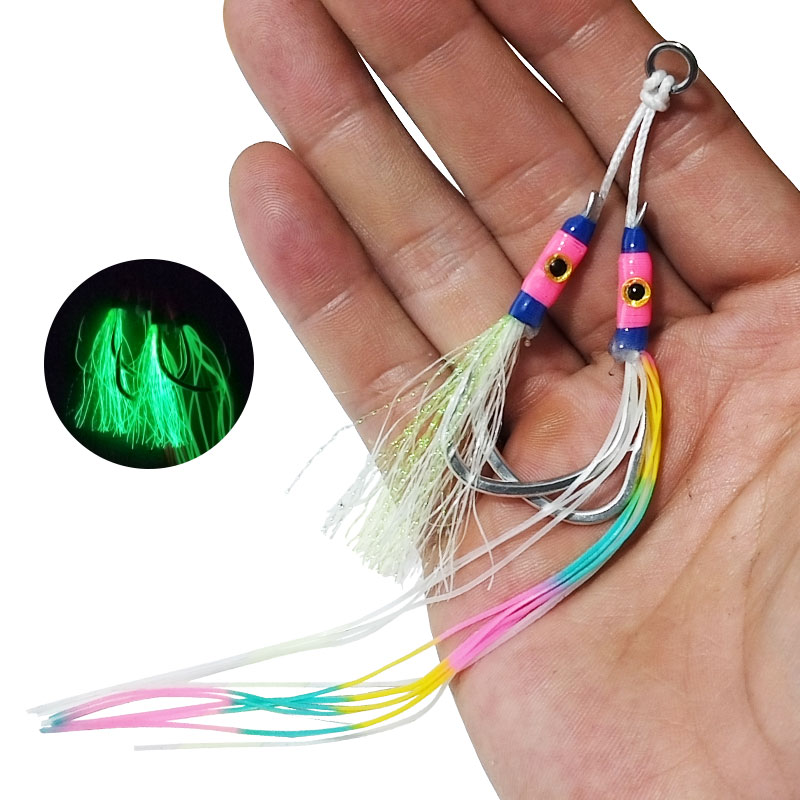 2Pairs/bag Glow Jig Lure Hooks – Jigger Double Sided recenzja i cena