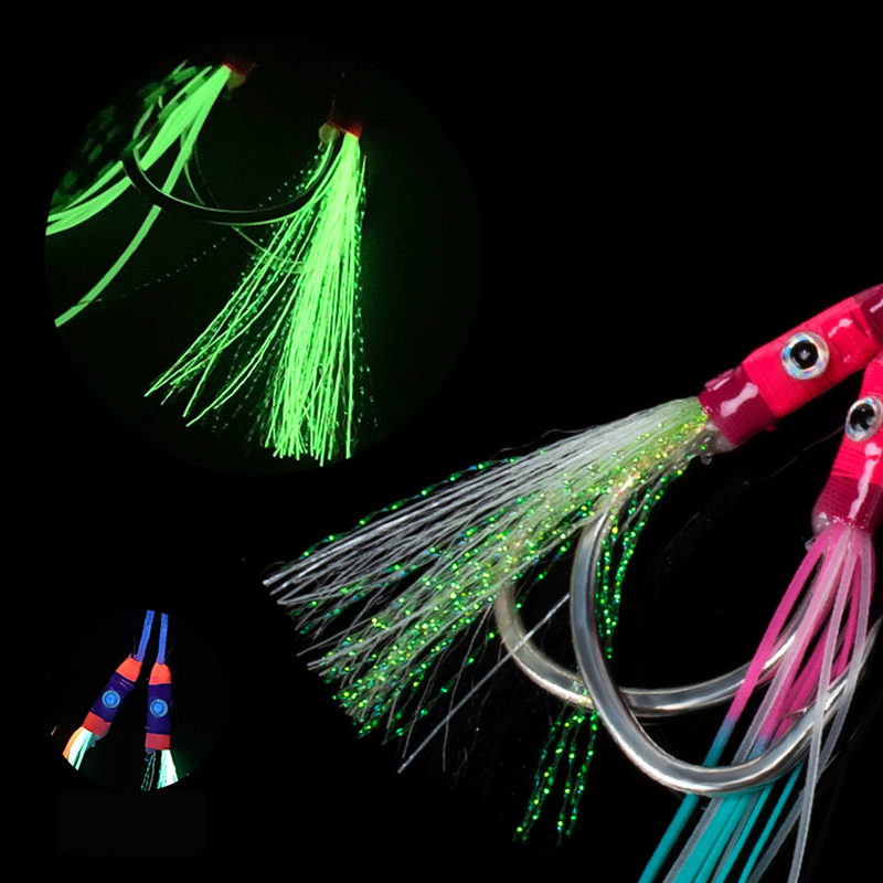 2Pairs/bag Glow Jig Lure Hooks – Jigger Double Sided recenzja i cena