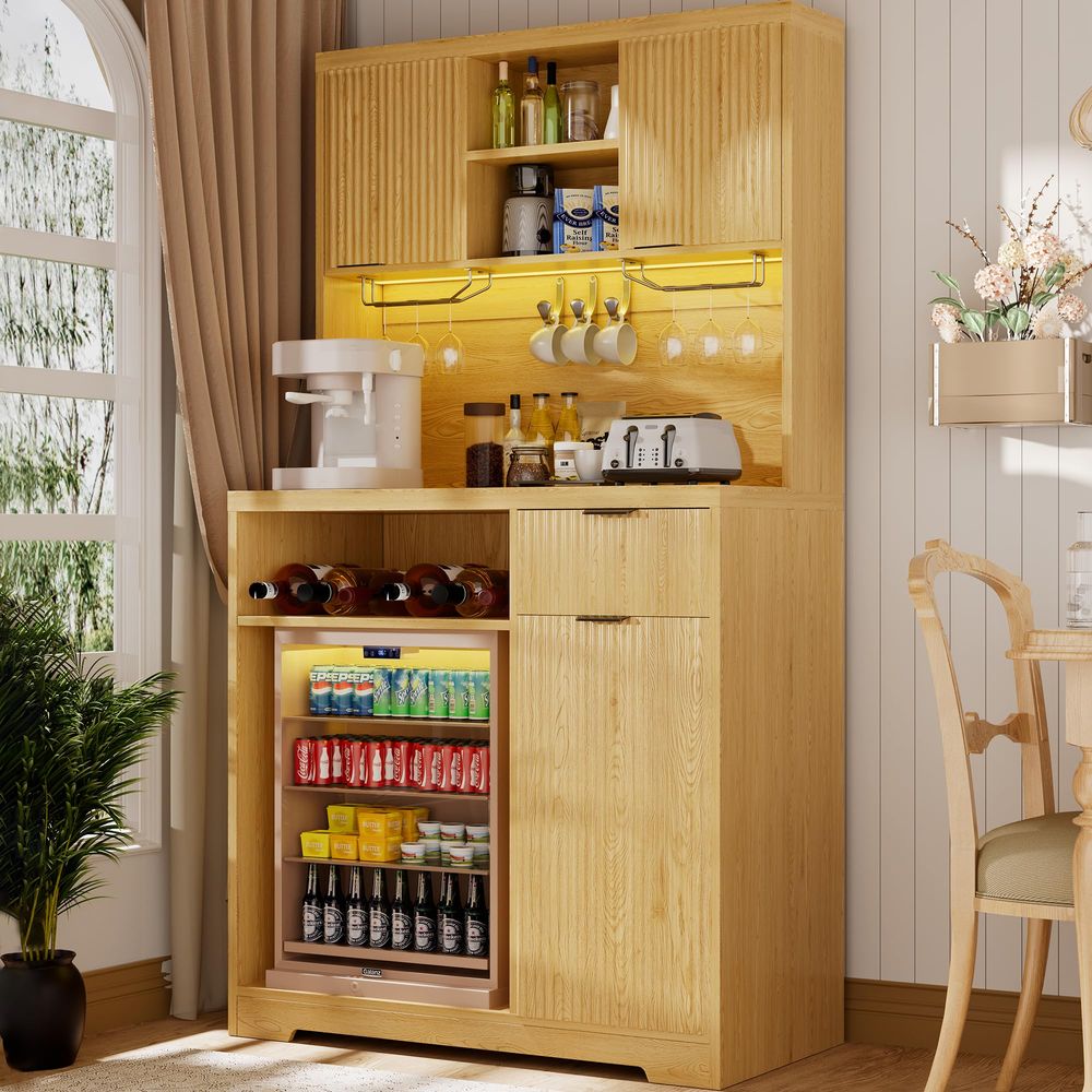 Coffee Bar Cabinet with Mini F – Home Bar And Fridge recenzja i cena