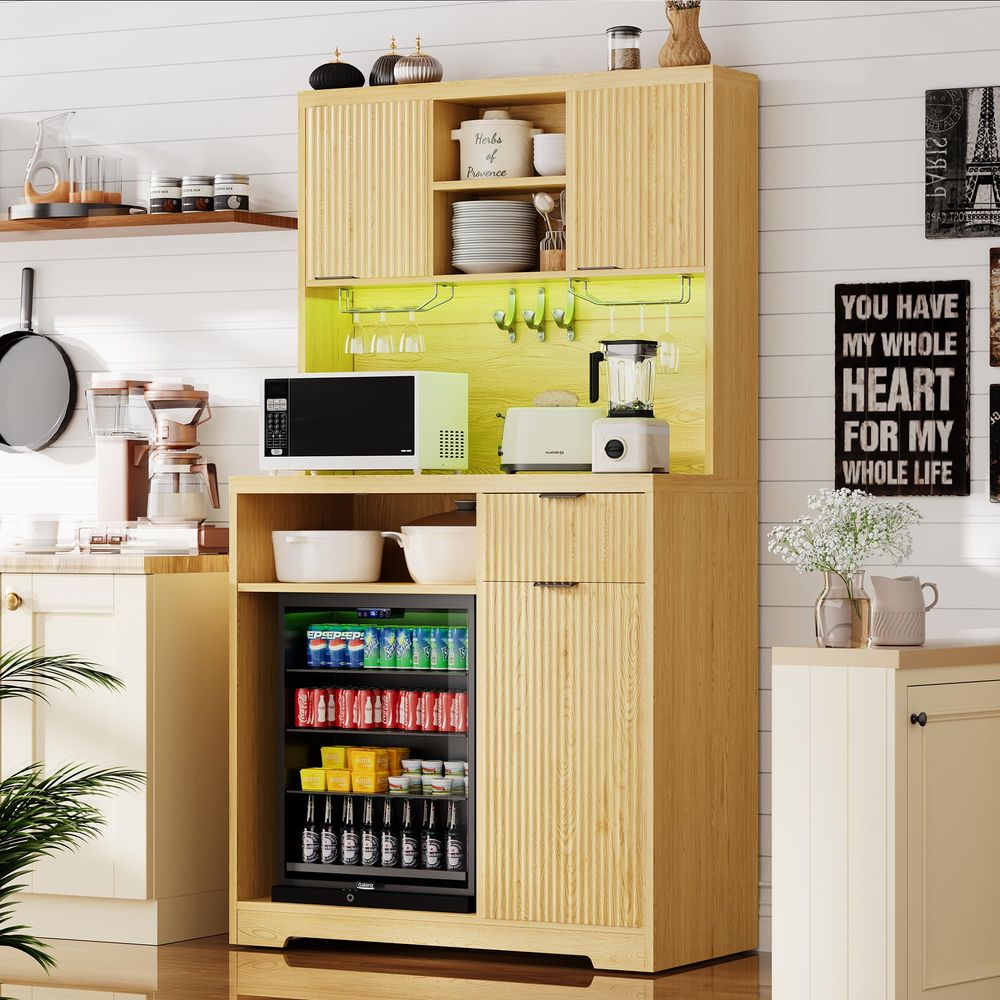 Coffee Bar Cabinet with Mini F – Home Bar And Fridge recenzja i cena