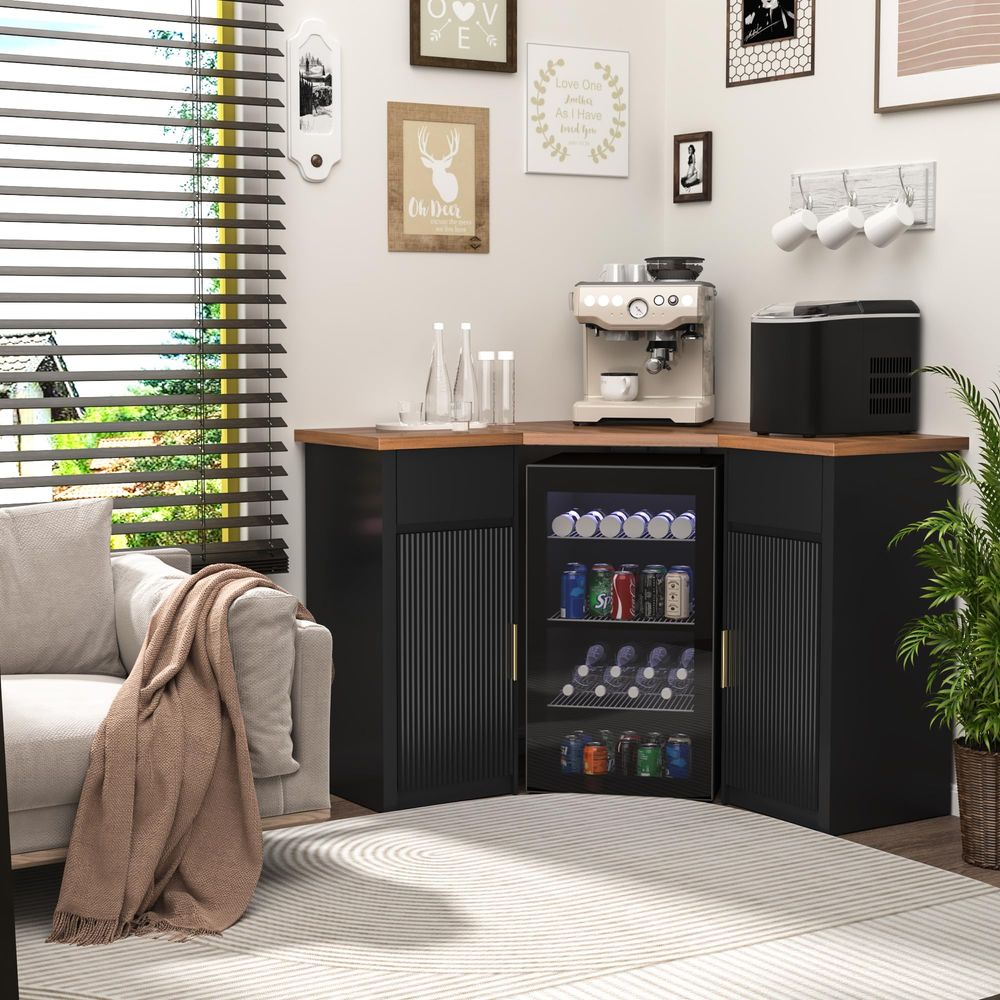 Corner Bar Cabinet with Fridge – Home Bar And Fridge recenzja i cena