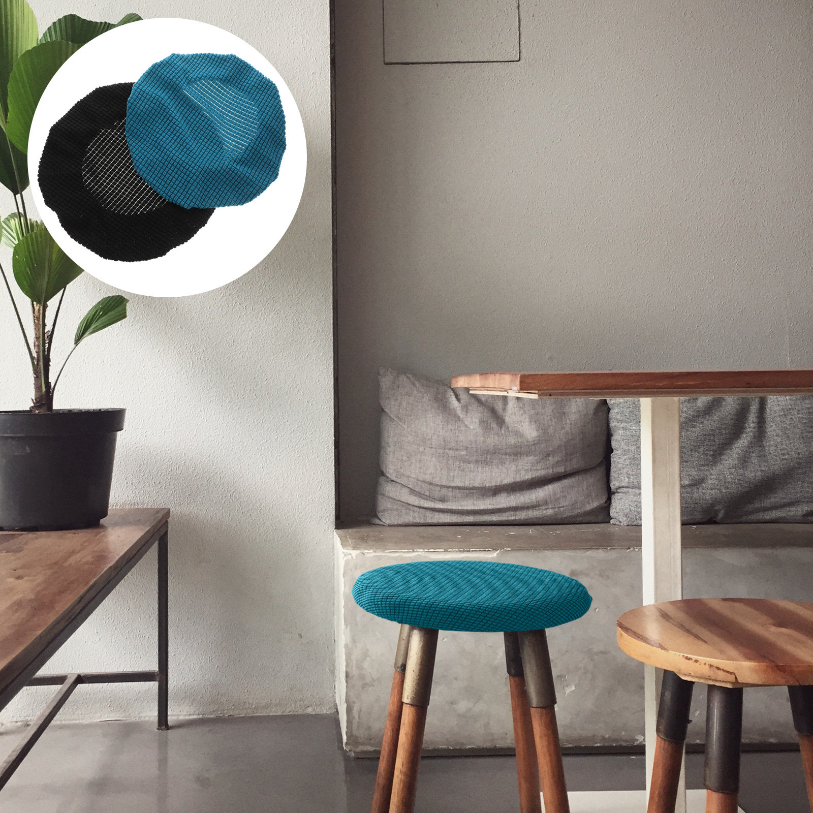 2Pcs Round Stool Covers Elasti – Home Bar Stools recenzja i cena