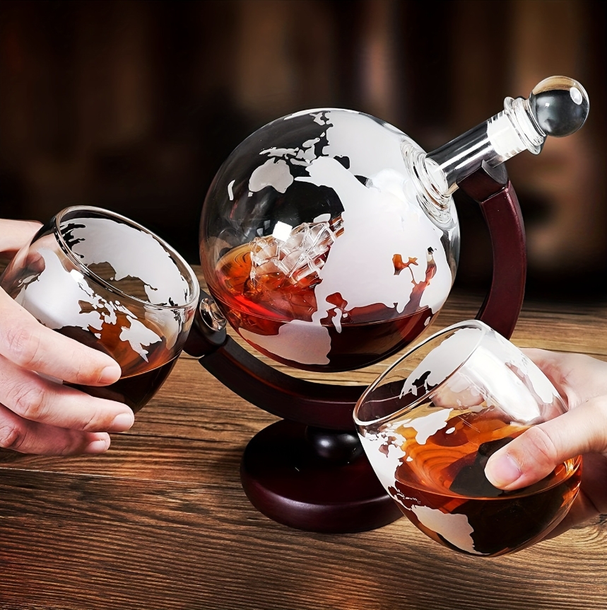Globe Shaped Whiskey Decanter  – Decanter Globe Set recenzja i cena
