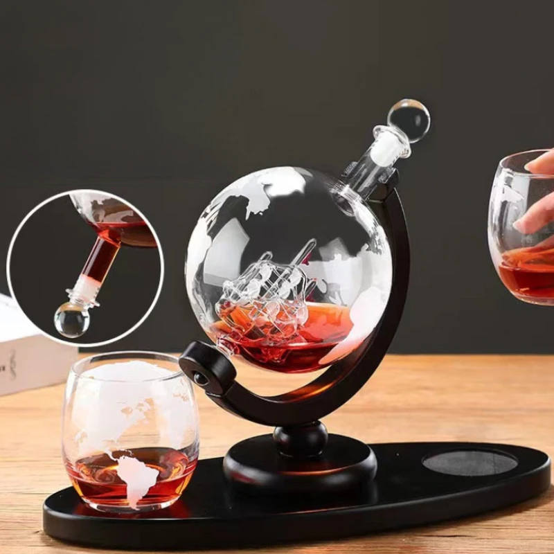 Globe Shaped Whiskey Decanter  – Decanter Globe Set recenzja i cena