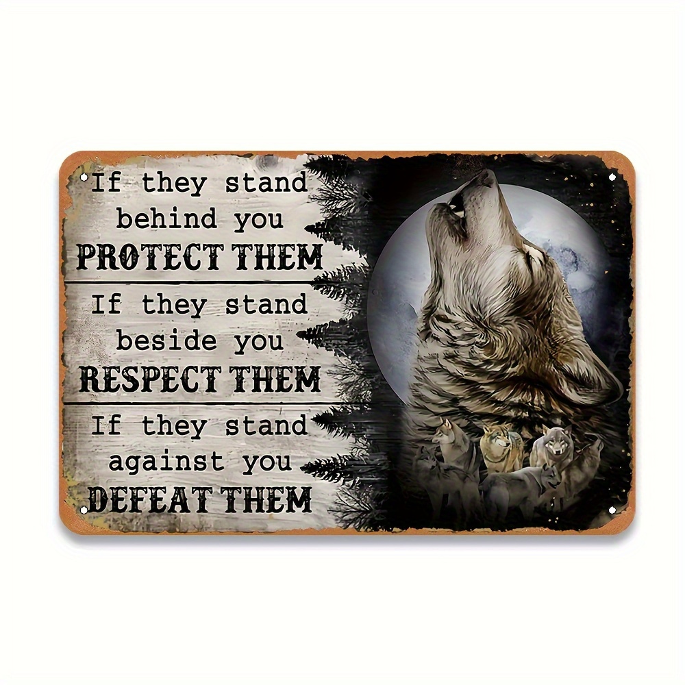 Wolf-Inspired Metal Tin Sign - – Home Bar Stand recenzja i cena