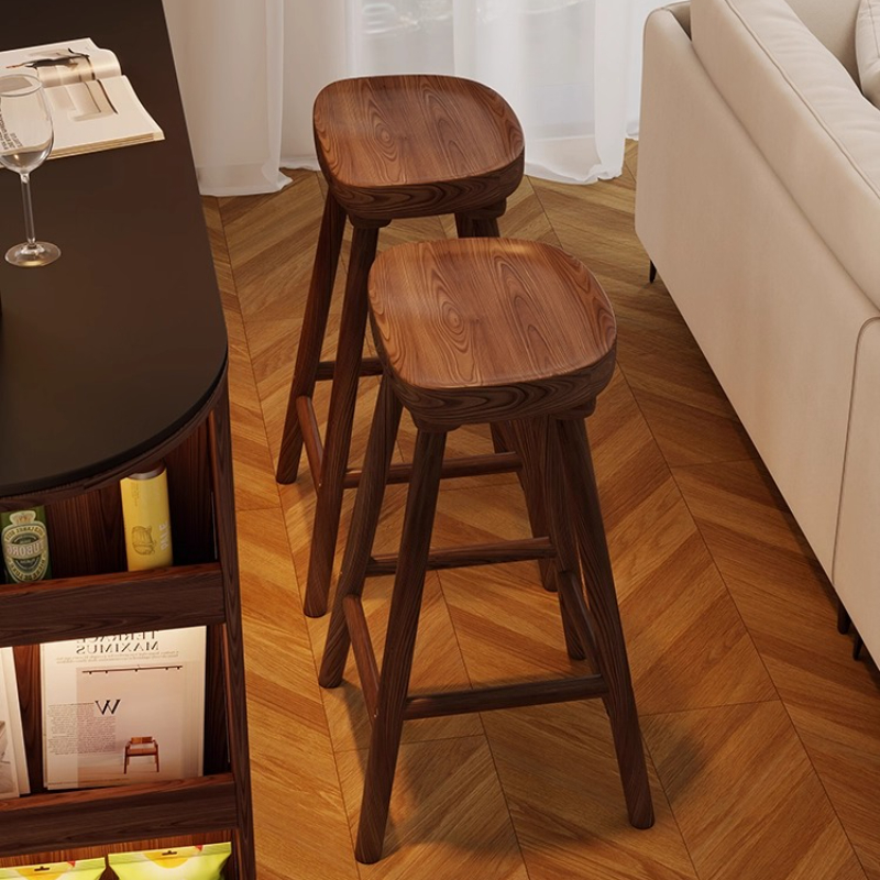 Solid Wood Curved Bar Stool Hi – Home Bar Seating recenzja i cena