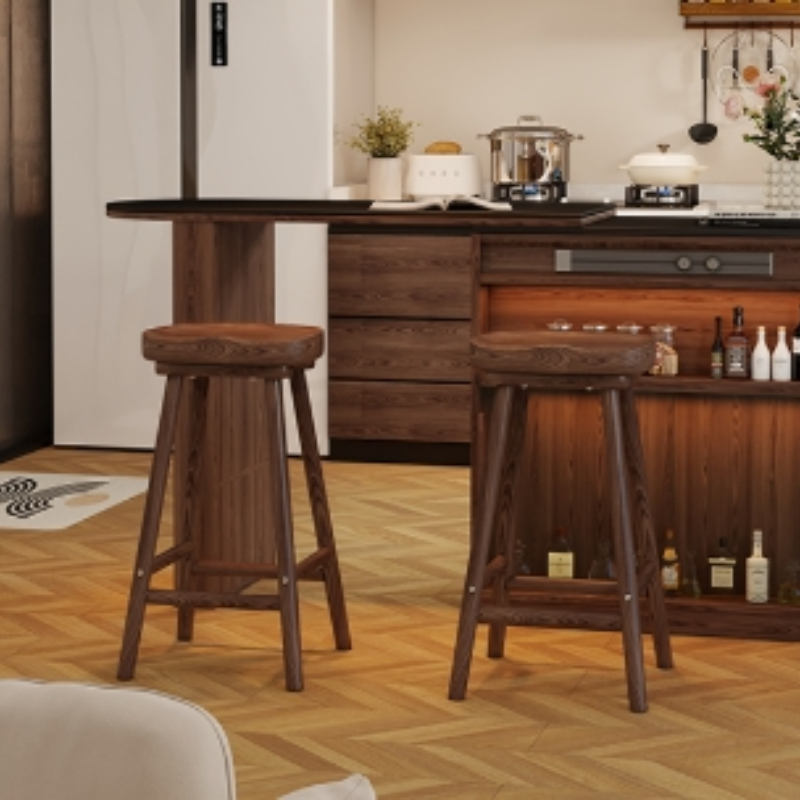 Solid Wood Curved Bar Stool Hi – Home Bar Seating recenzja i cena