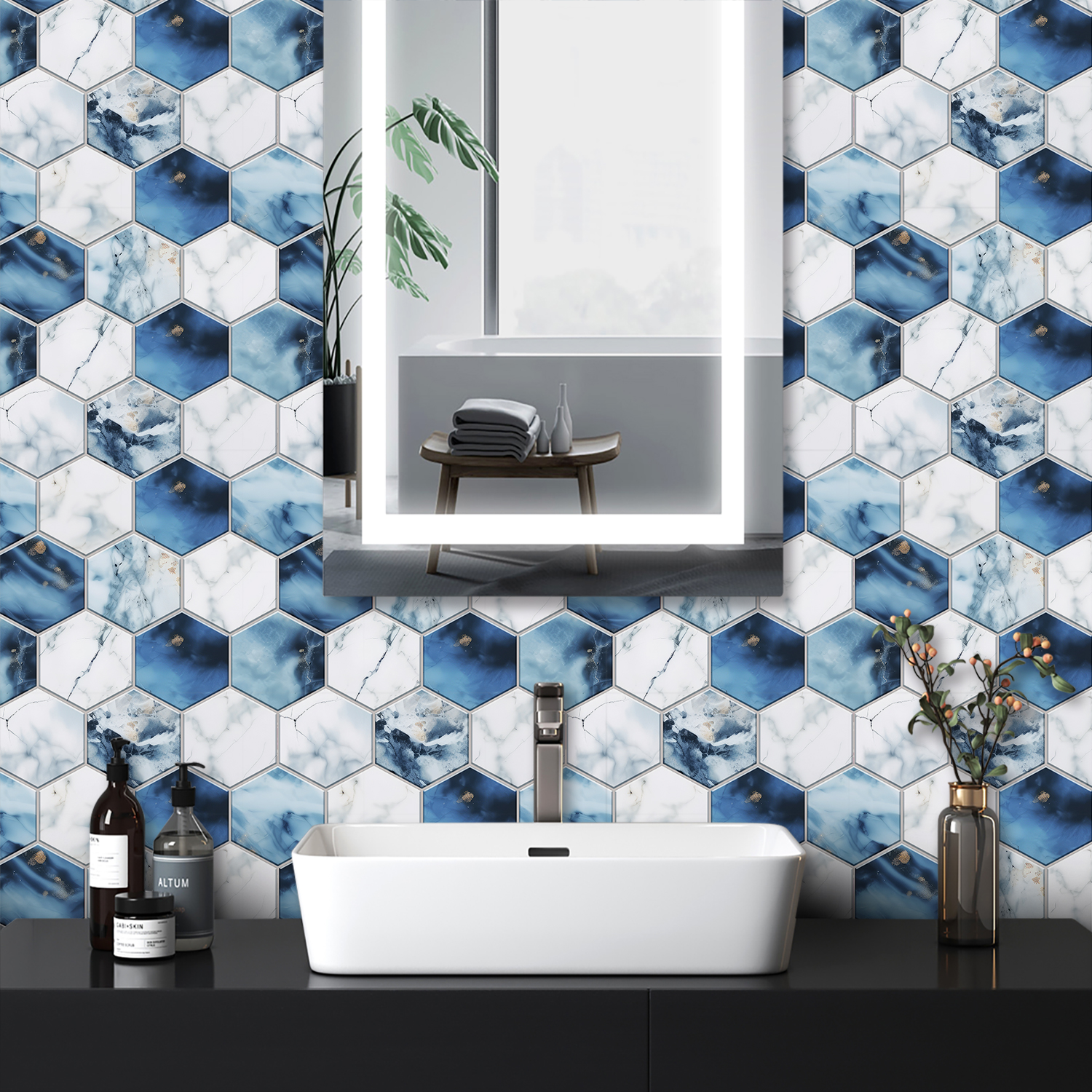 5 Styles Flat Hexagon Marble E – Home Bar Sink recenzja i cena