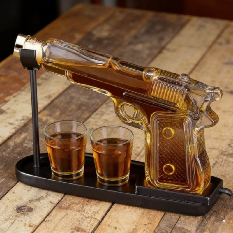 Pistol Shape Whiskey Decanter  – Home Bar Setup recenzja i cena