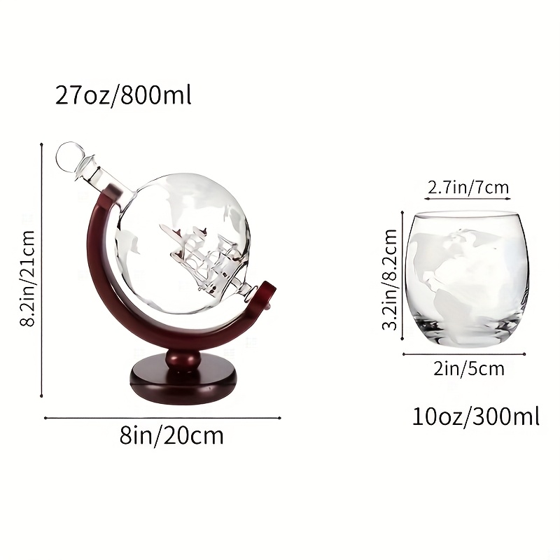 1 Sobering Up Set, 2 World Map – Decanter Globe Set recenzja i cena
