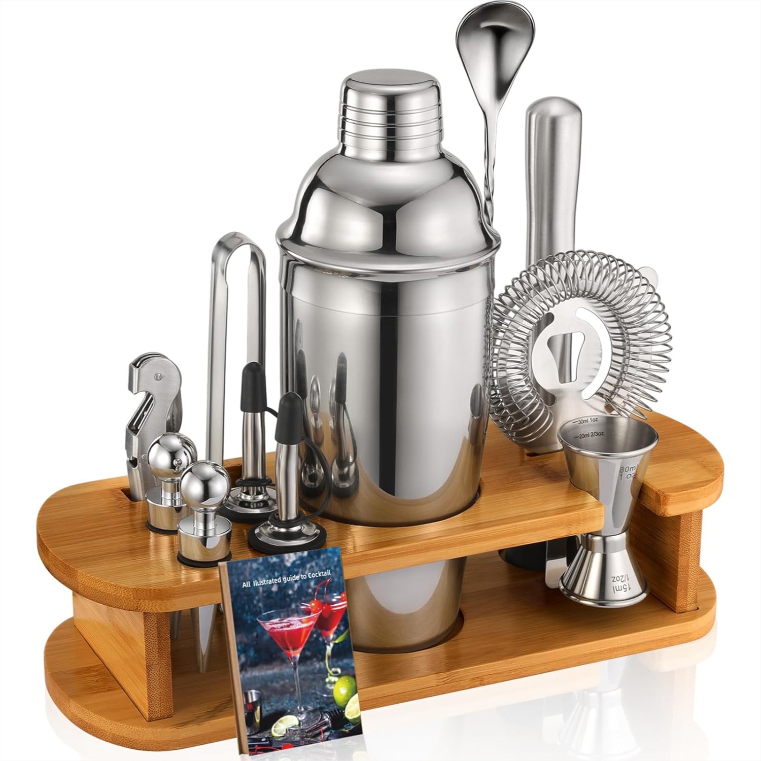 13-Piece Cocktail Shaker Set W – Home Bar Stand recenzja i cena