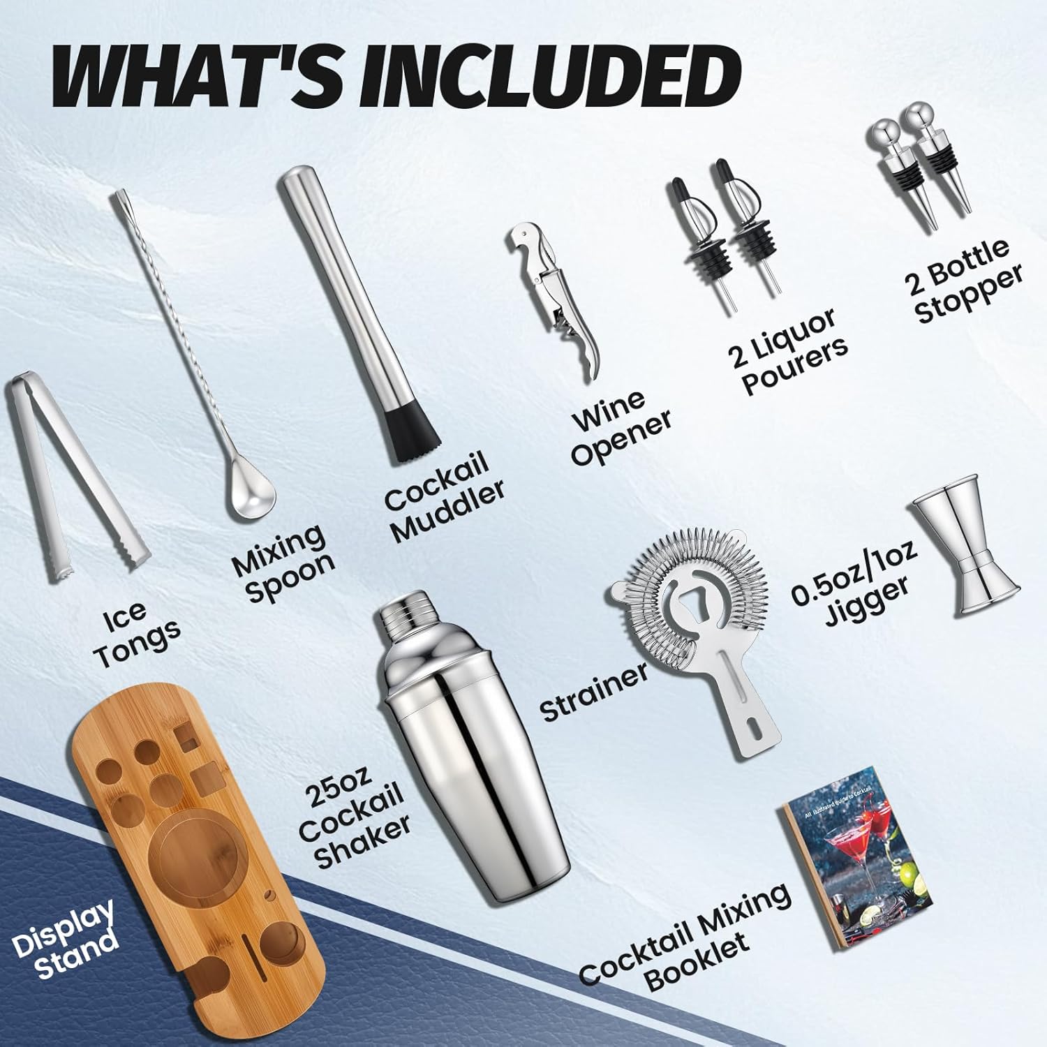 13-Piece Cocktail Shaker Set W – Home Bar Stand recenzja i cena