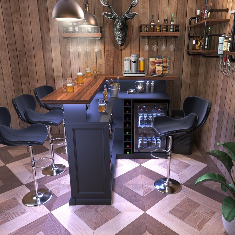 L Shaped Home Bar Cabinet with – Home Bar And Fridge recenzja i cena