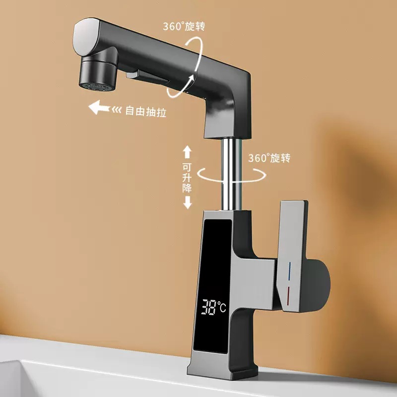 Digital Display Pulling Faucet – Home Bar Sink recenzja i cena