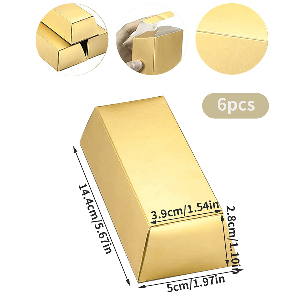 6Pcs Gold Bars Fake Bar Gift B – Bar Cart Gold recenzja i cena