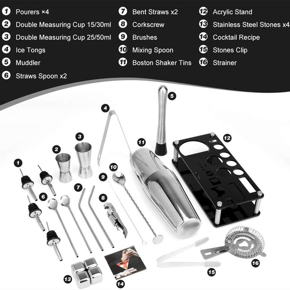 Boston Cocktail Shaker Set 23- – Boston Shaker Set recenzja i cena