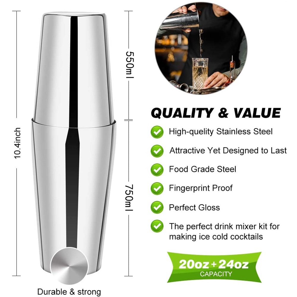 Boston Cocktail Shaker Set 23- – Boston Shaker Set recenzja i cena