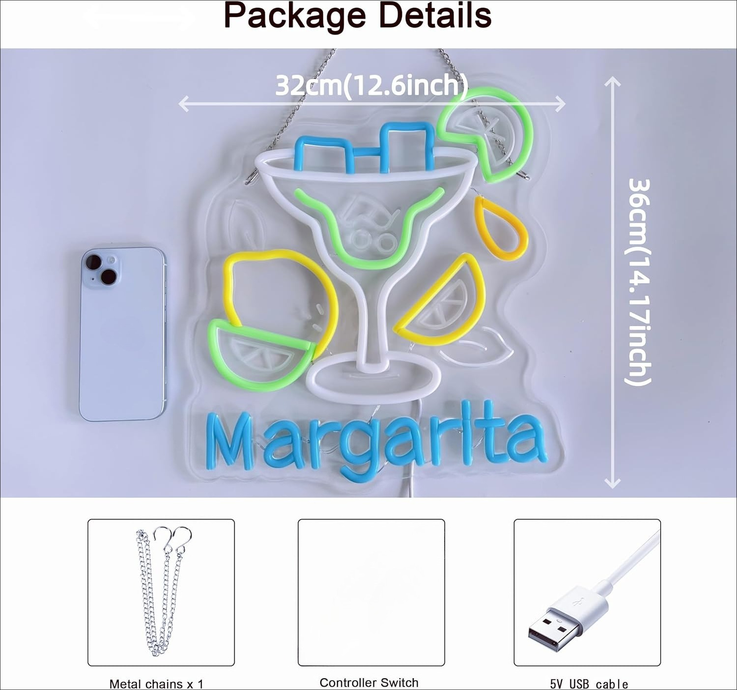 Margarita Neon Sign Wall Art D – Home Bar And Kitchen recenzja i cena