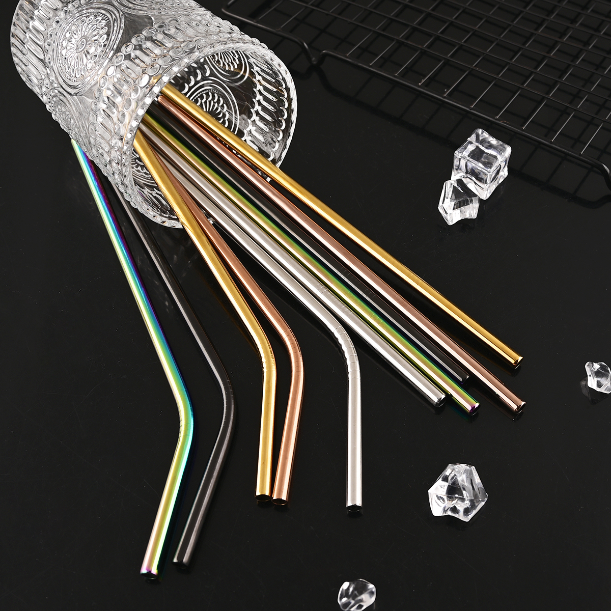 14Pcs Reusable Rose Gold Straw – Home Bar Setup recenzja i cena