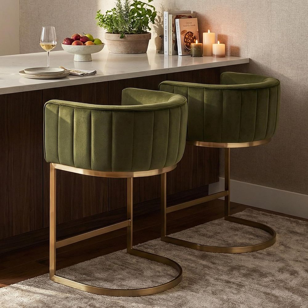 24 Velvet Upholstered Counter  – Home Bar Stools recenzja i cena