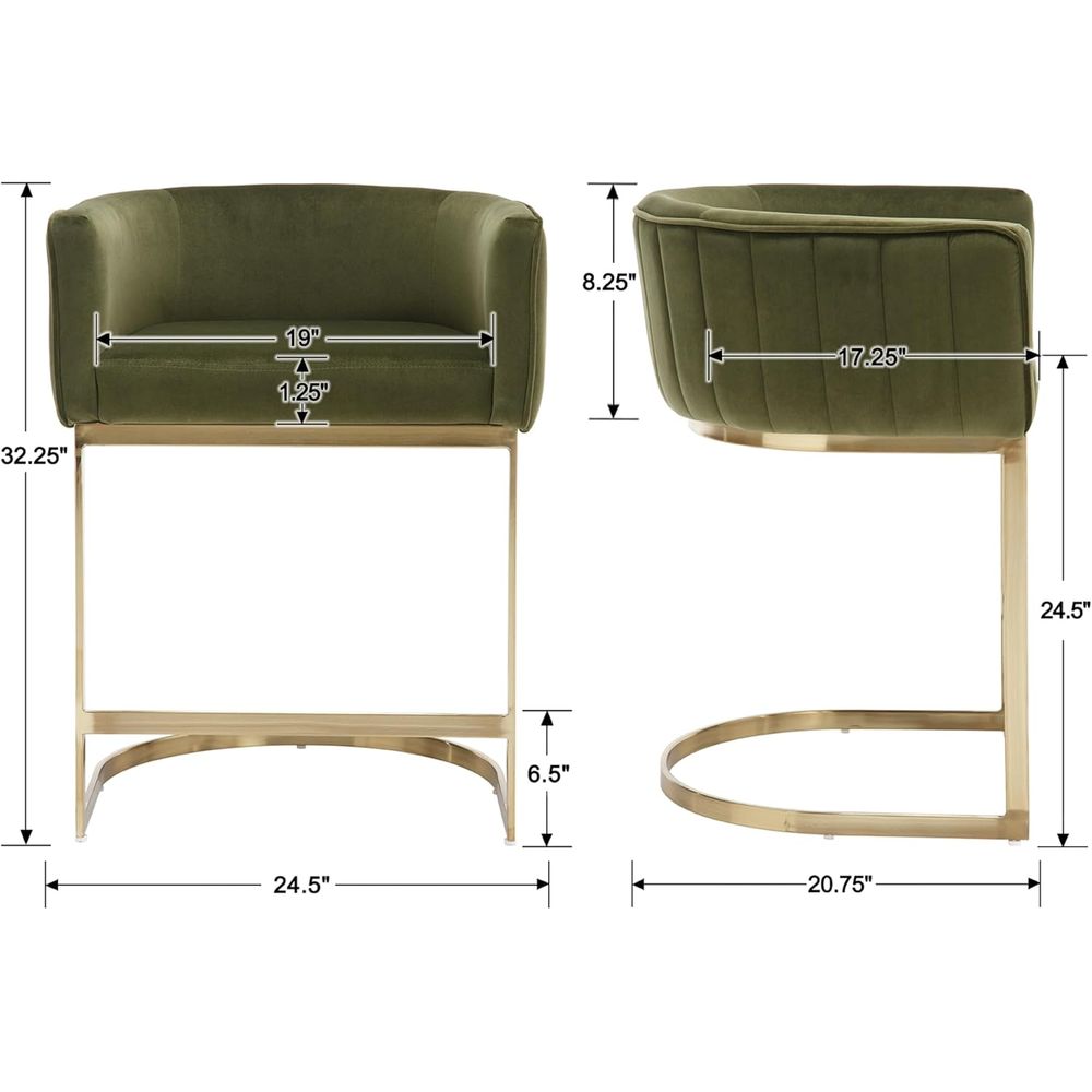 24 Velvet Upholstered Counter  – Home Bar Stools recenzja i cena