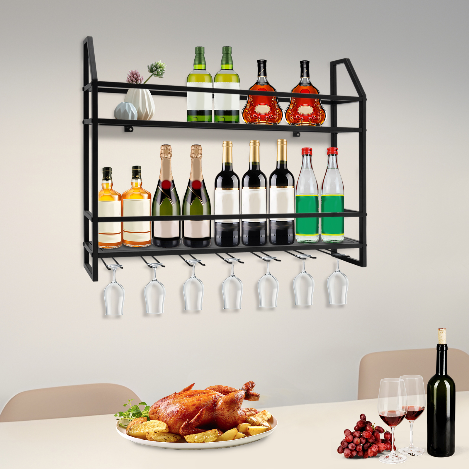 Double-layer Wine Rack Wall-Mo – Home Bar Stand recenzja i cena