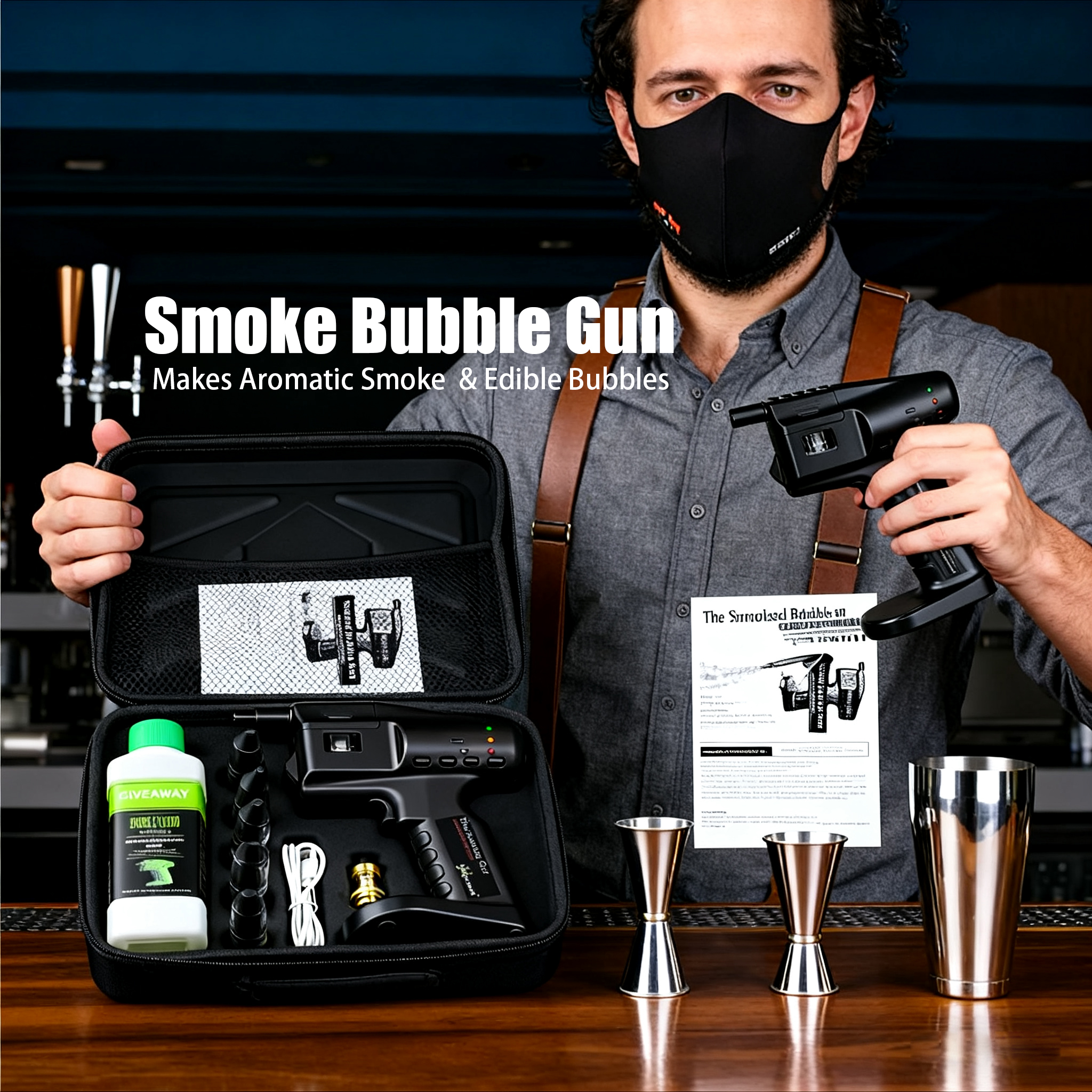 Cocktail Smoke Bubble Gun - US – Smoking Gun Kit recenzja i cena