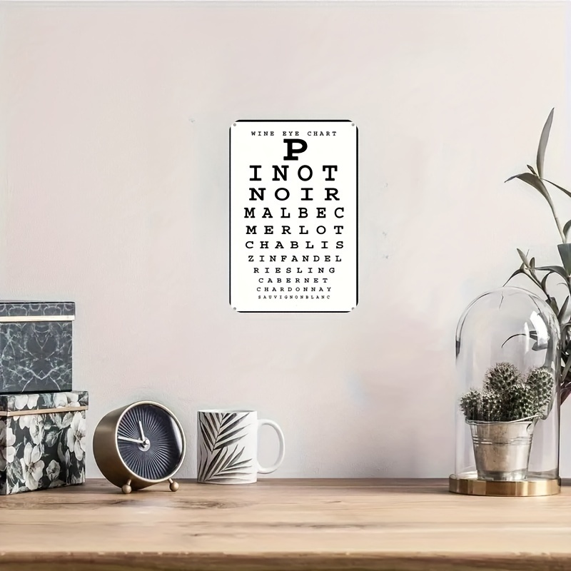 Vintage Wine Eye Chart Metal S – Home Bar And Kitchen recenzja i cena