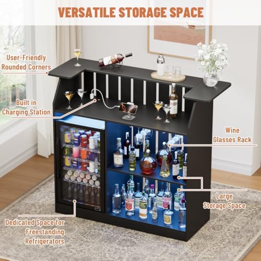 U-Shape Bar Table for home bar – Home Bar And Fridge recenzja i cena