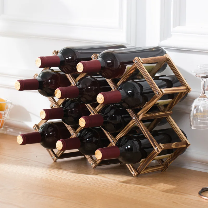 Wooden Double-layer Red Wine D – Home Bar Setup recenzja i cena