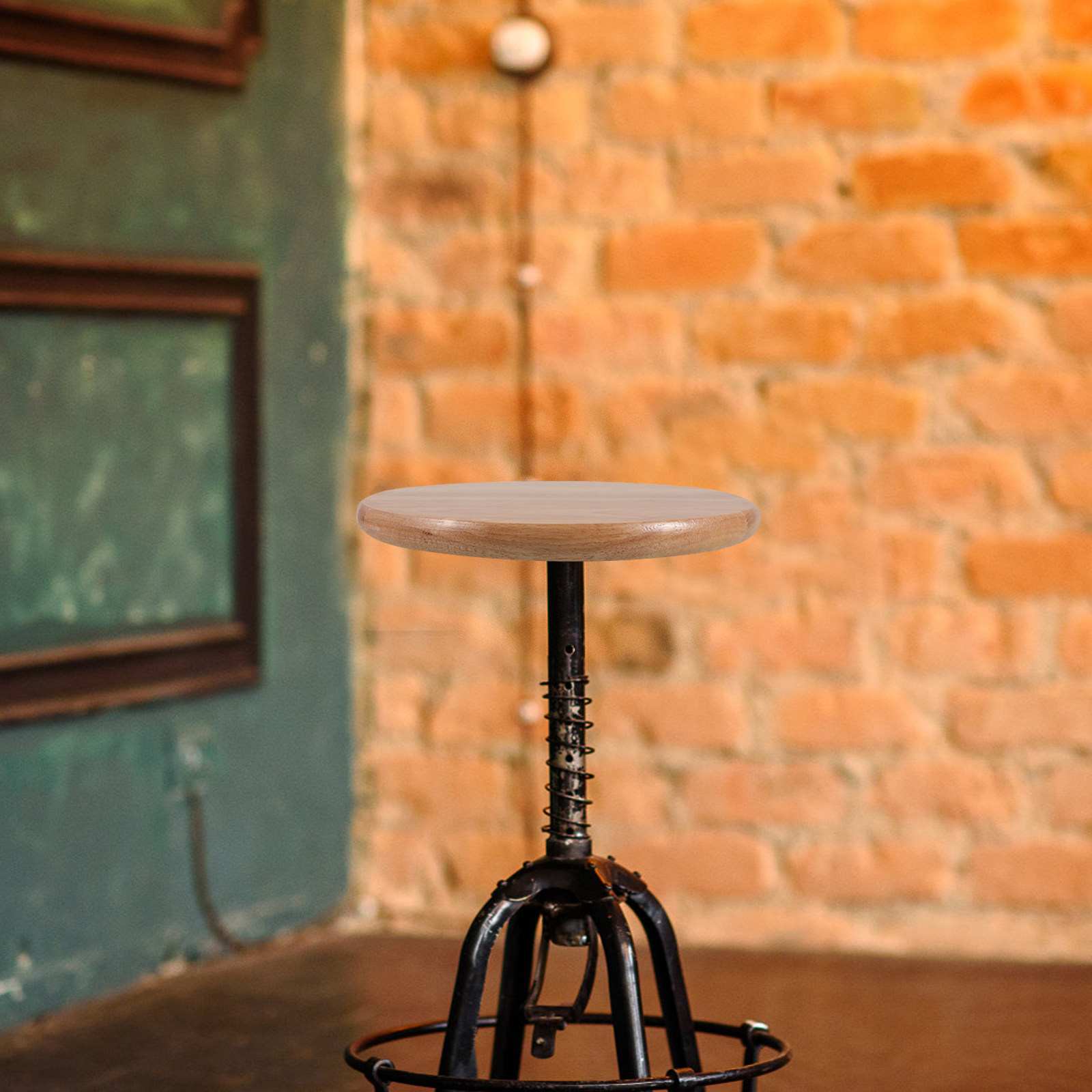 Round Wooden Bar Stool Seat Re – Home Bar Seating recenzja i cena