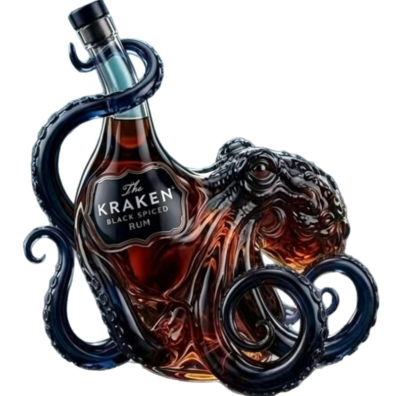 Glass Bottle Sea Monster Octop – Home Bar Setup recenzja i cena