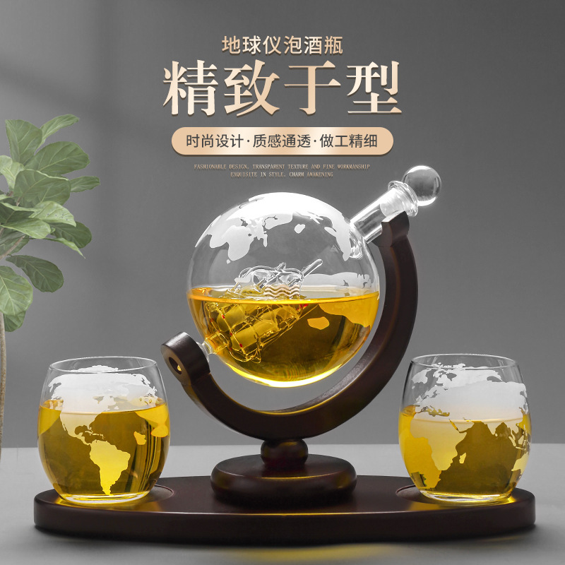 2025 Newest 3PC Glass Globe De – Decanter Globe Set recenzja i cena
