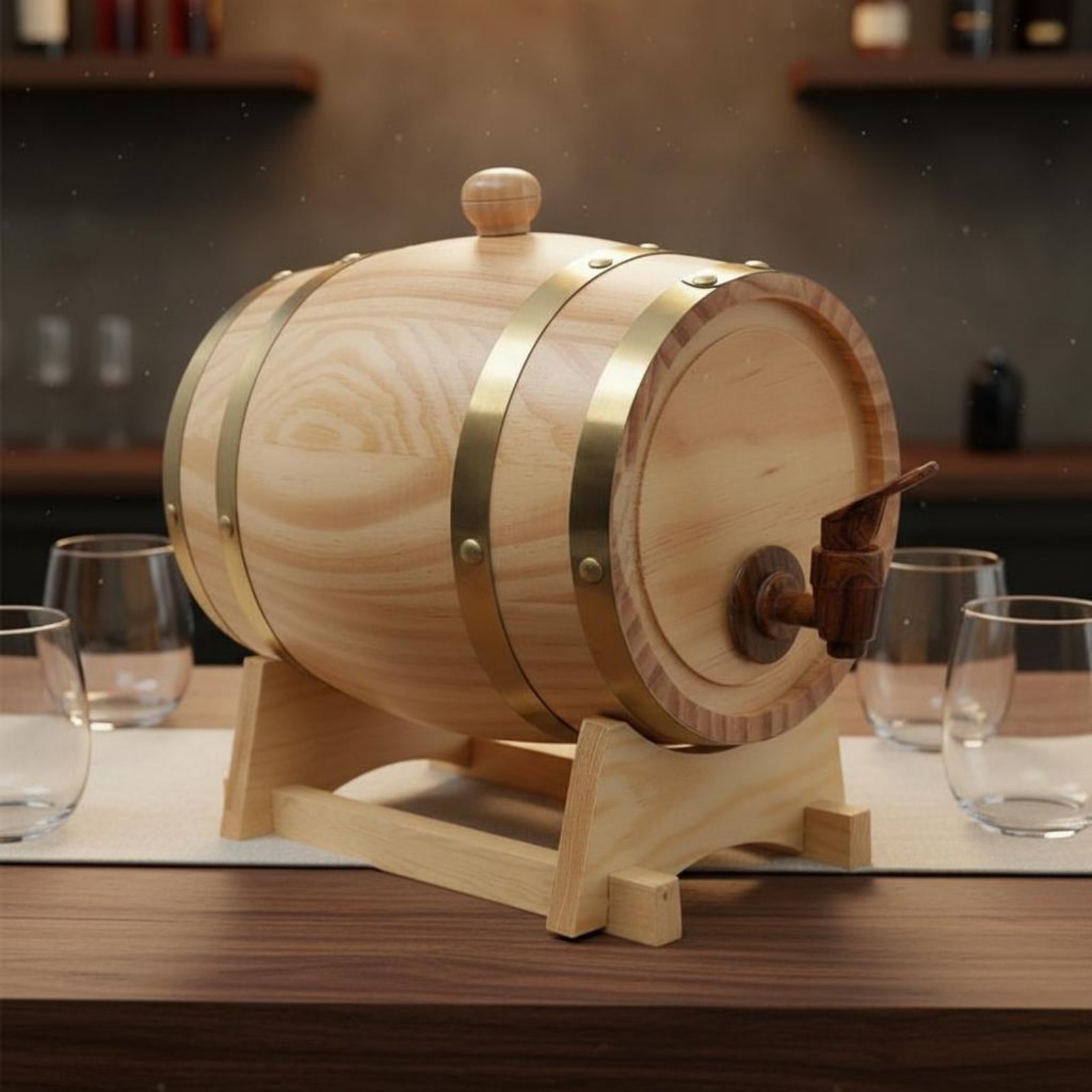 Fir Wood Barrel with Spigot Le – Home Bar Stand recenzja i cena