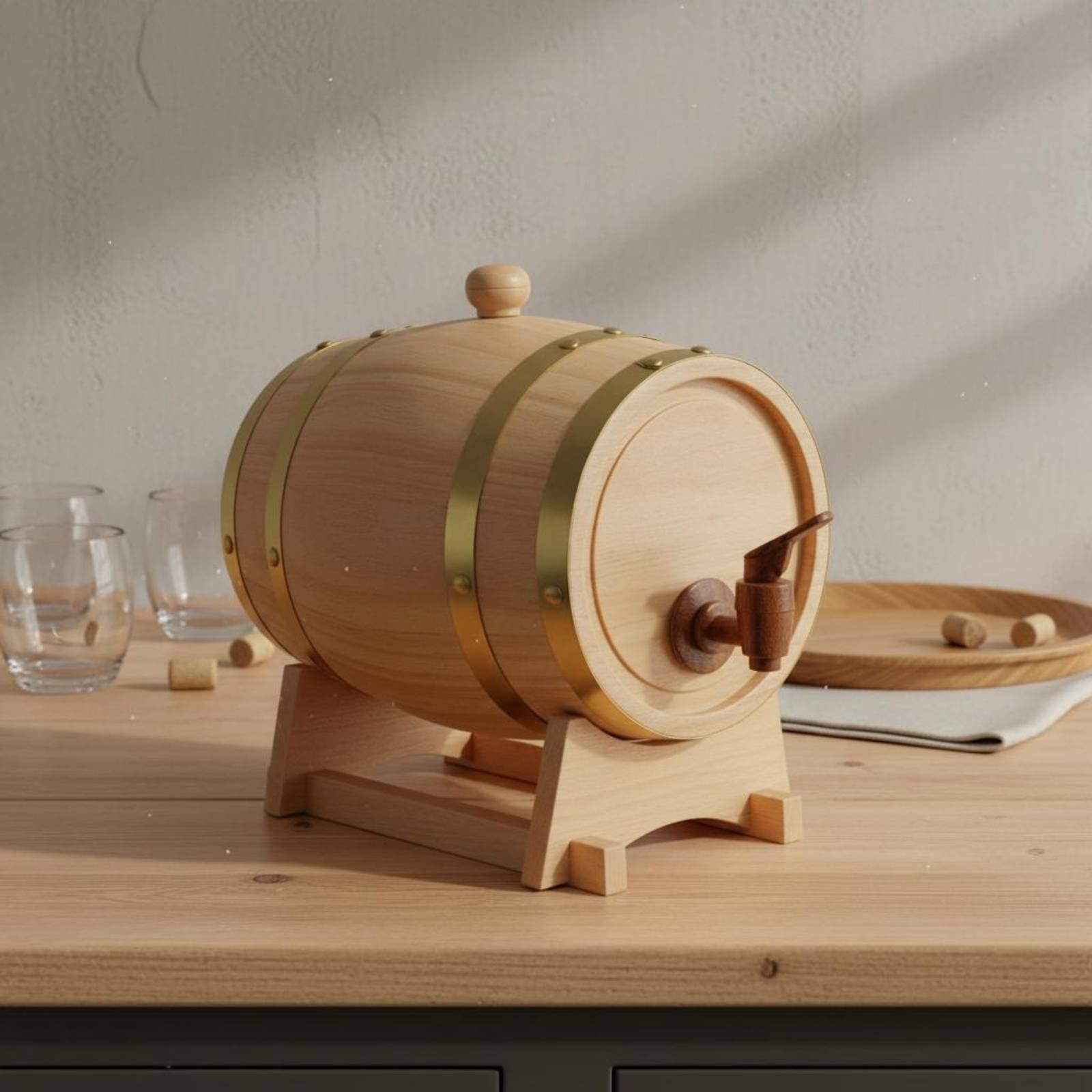 Fir Wood Barrel with Spigot Le – Home Bar Stand recenzja i cena