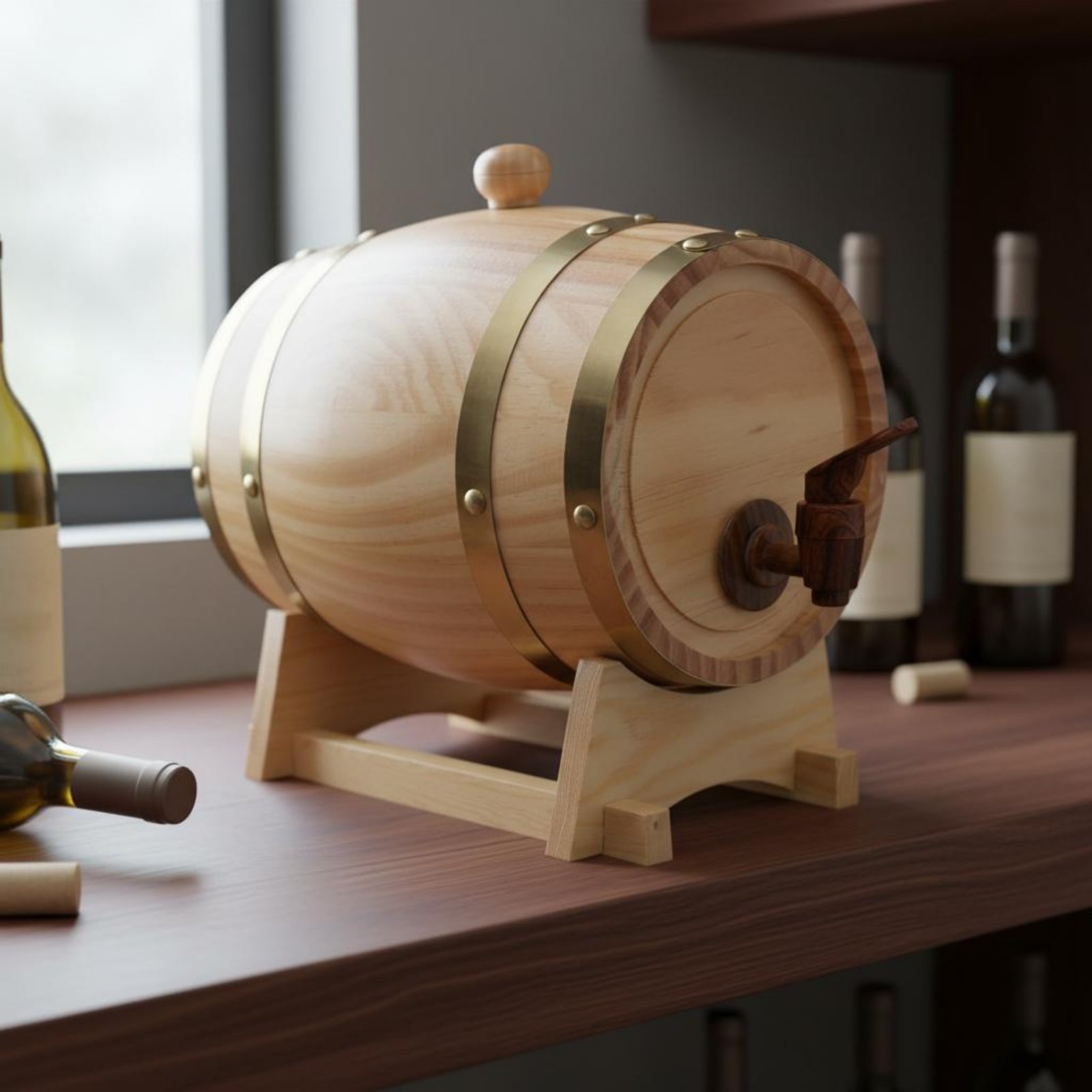 Fir Wood Barrel with Spigot Le – Home Bar Stand recenzja i cena