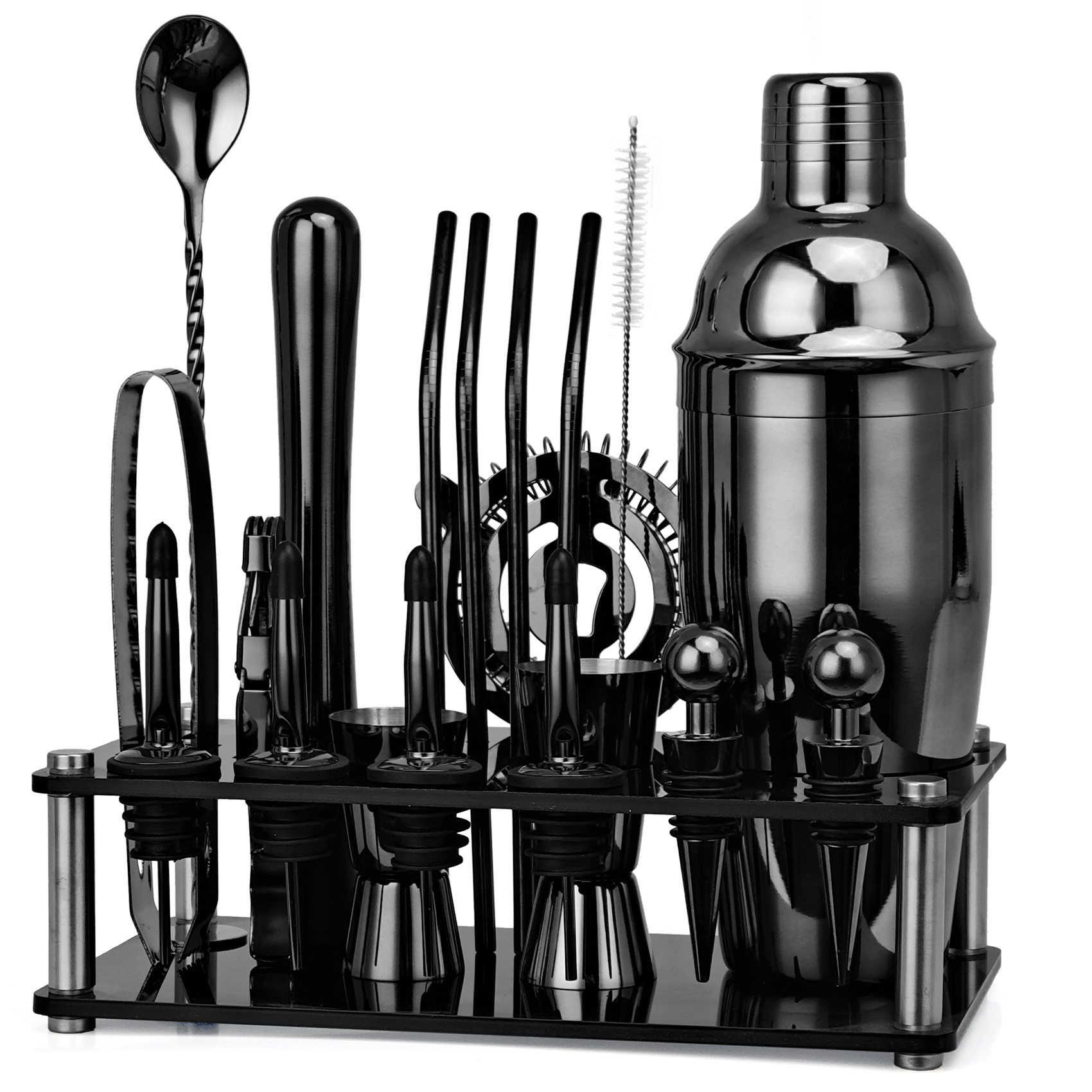 20pcs Black/Rose Gold/Silver 8 – Boston Shaker Set recenzja i cena