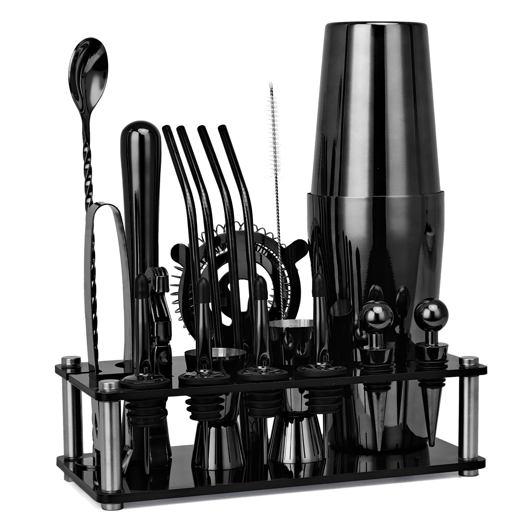 20pcs Black/Rose Gold/Silver 8 – Boston Shaker Set recenzja i cena