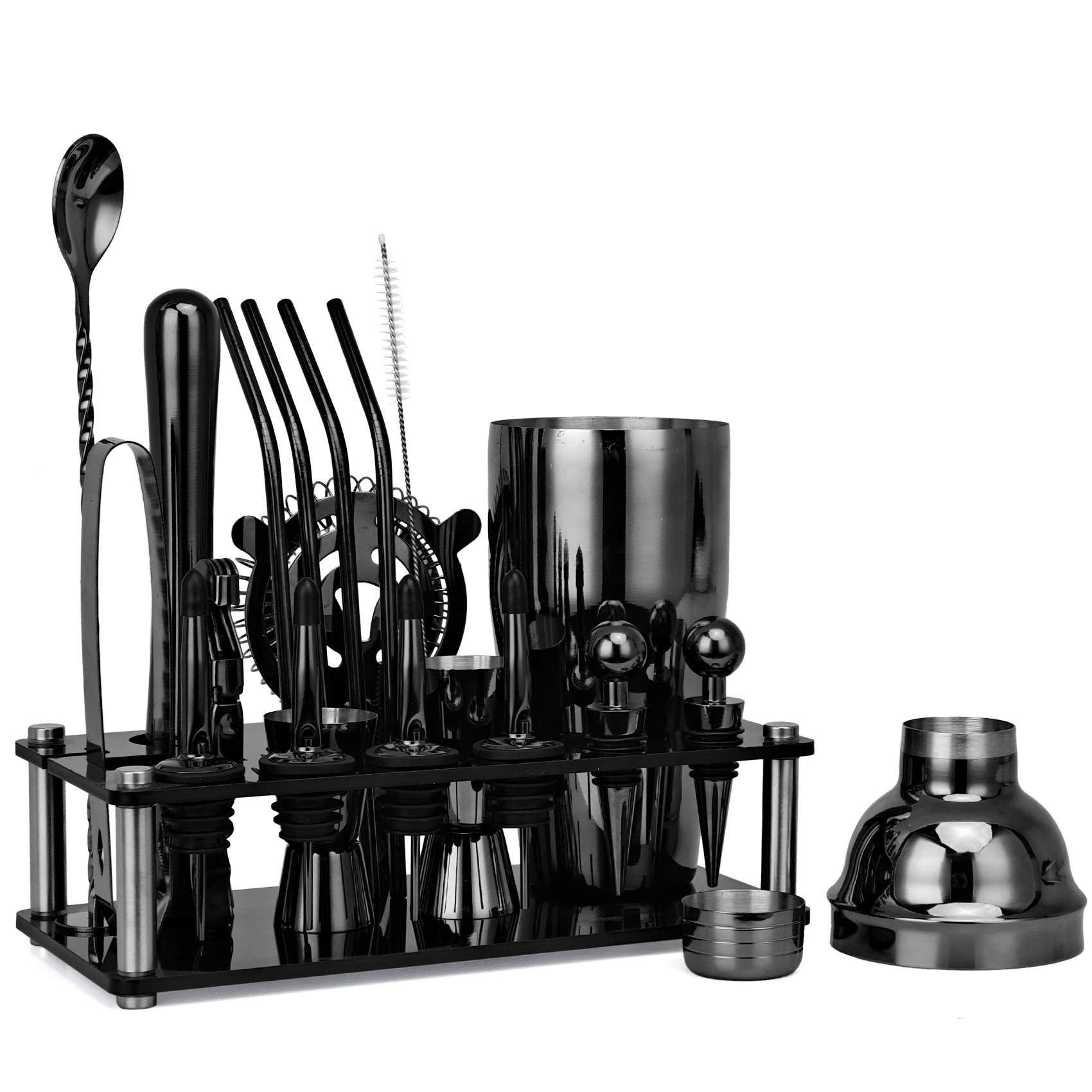 20pcs Black/Rose Gold/Silver 8 – Boston Shaker Set recenzja i cena